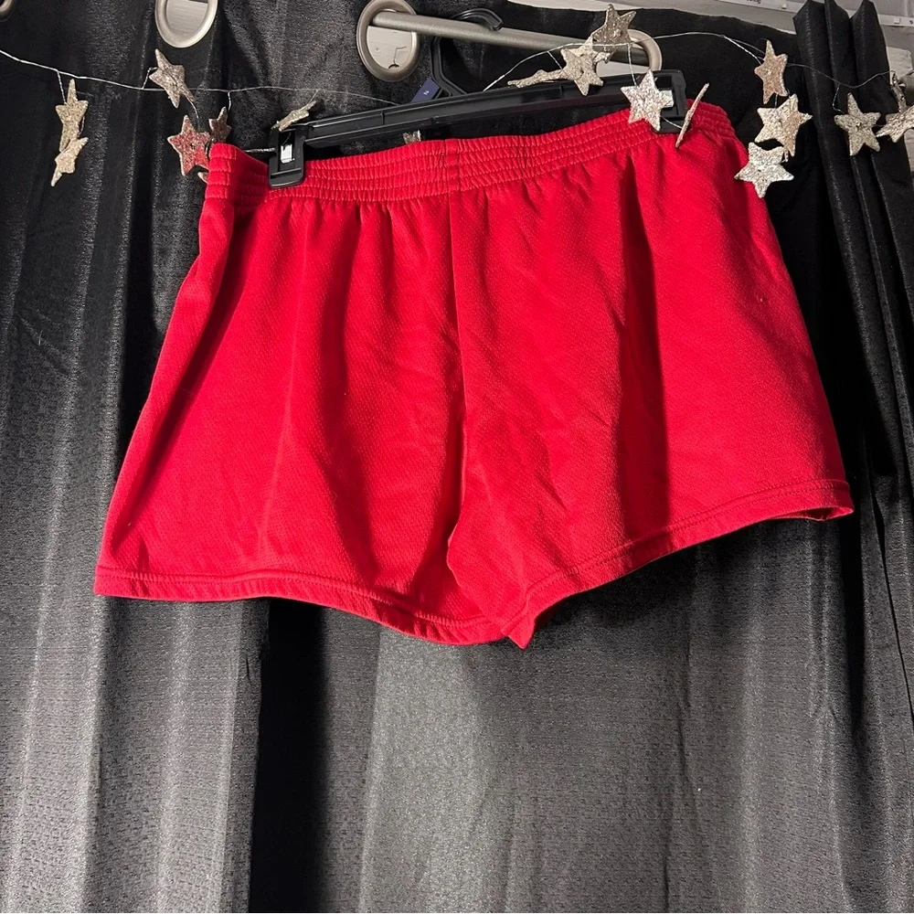 Danskin Now Men's Vibrant Red Athletic Shorts - Picture 2 of 3